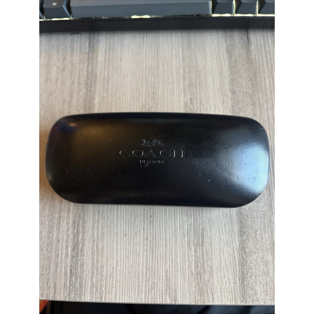 Coach New York Black Hard Clamshell Sunglasses Eyeglasses Case
